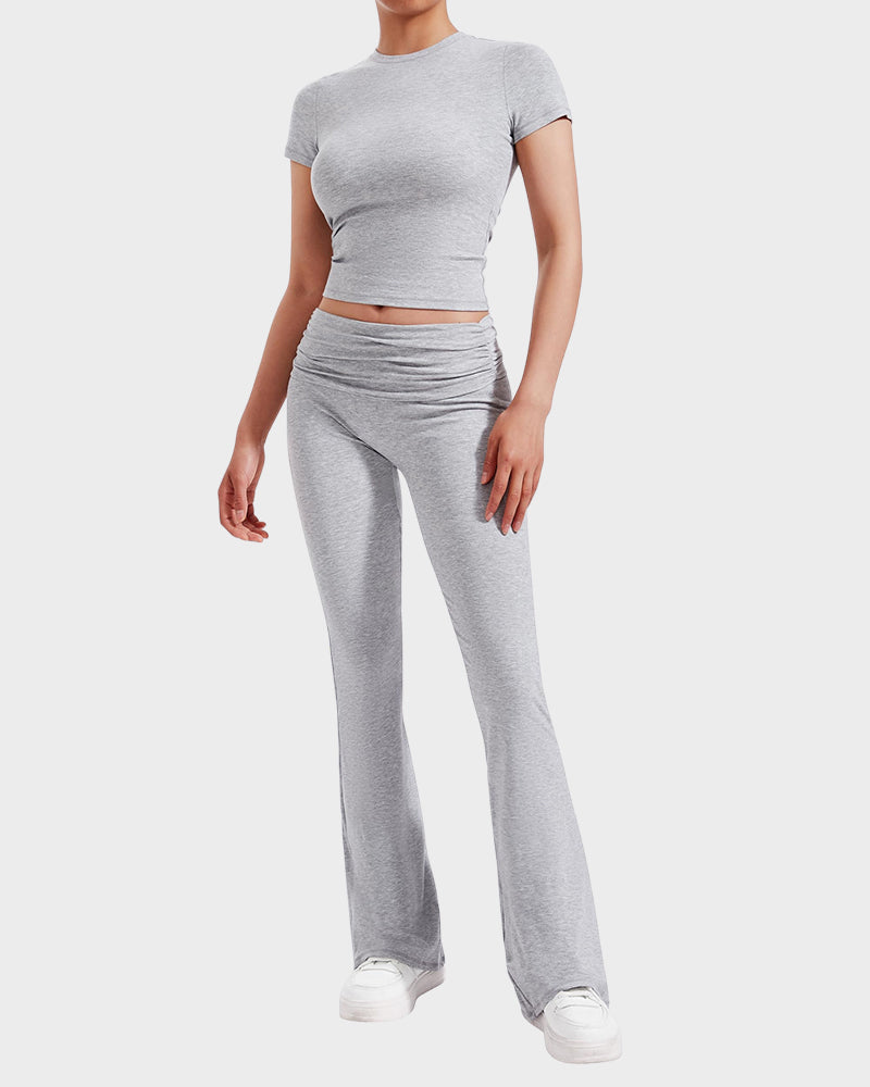 Women's 2-Piece Lounge Set: Tops & Flare Pants Main image