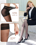 40D Run-Resistant Sheer Tights（5 Pack)