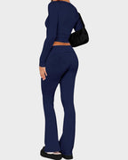Long Sleeve Cotton Jersey Lounge Set