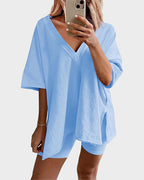 Casual Vibe Comfy Oversized 2-Piece Lounge Set