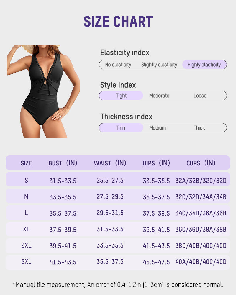 Deep V Sculpting One-Piece Swimsuit