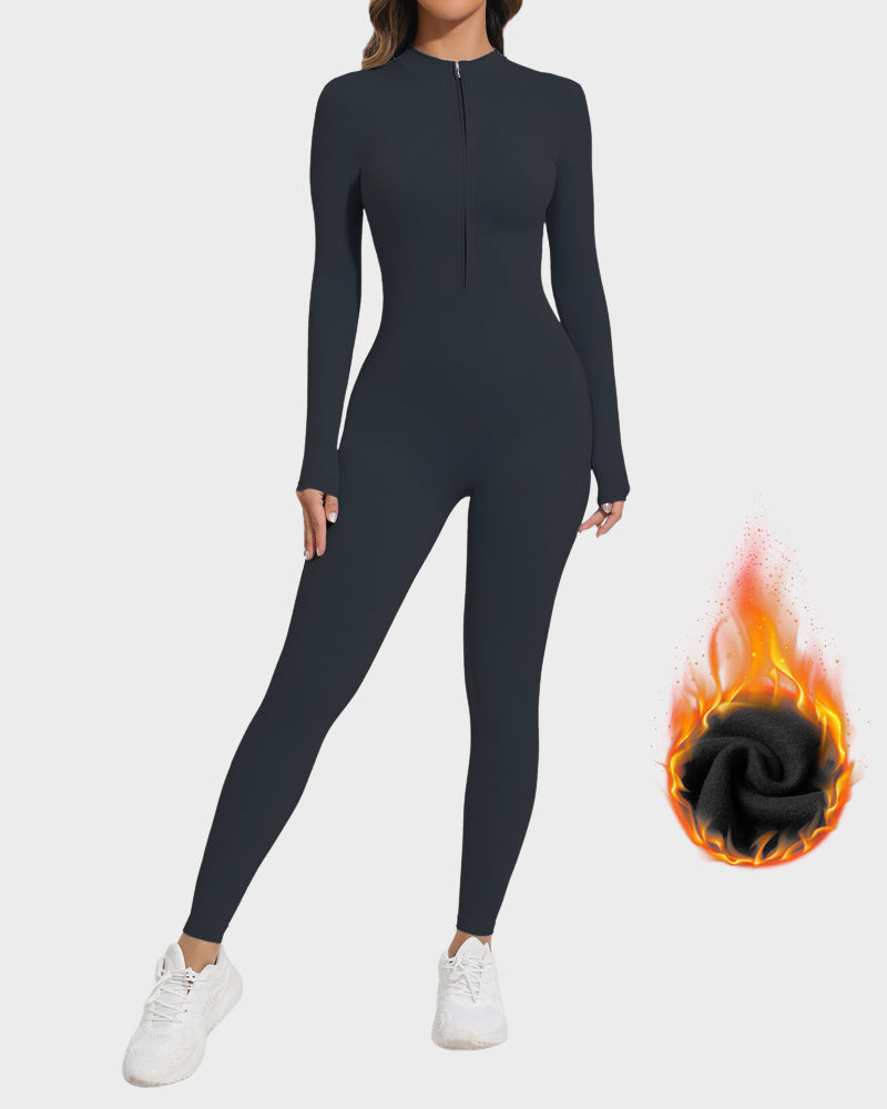 Fleece Slim-Fit Winter Training Jumpsuit