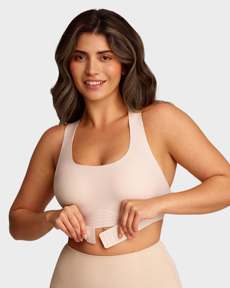 Front Closure Cross-Back Wireless Posture Bra Main image