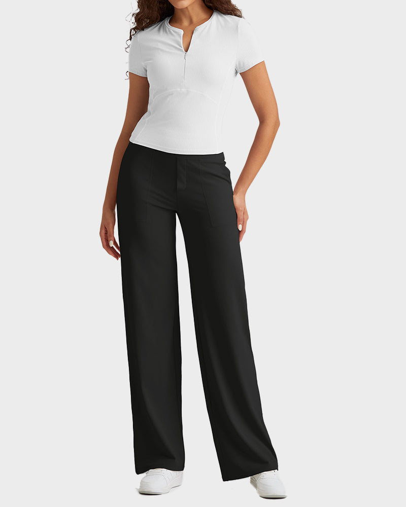 Loose High-Waist Business Wide-Leg Yoga Pants