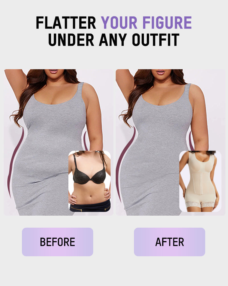Double-Layer PowerMesh Tummy Sculpt Bodysuit