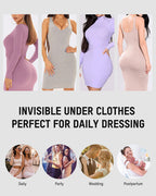 PowerMesh Double-Layer Open Bust Full Body Shaper