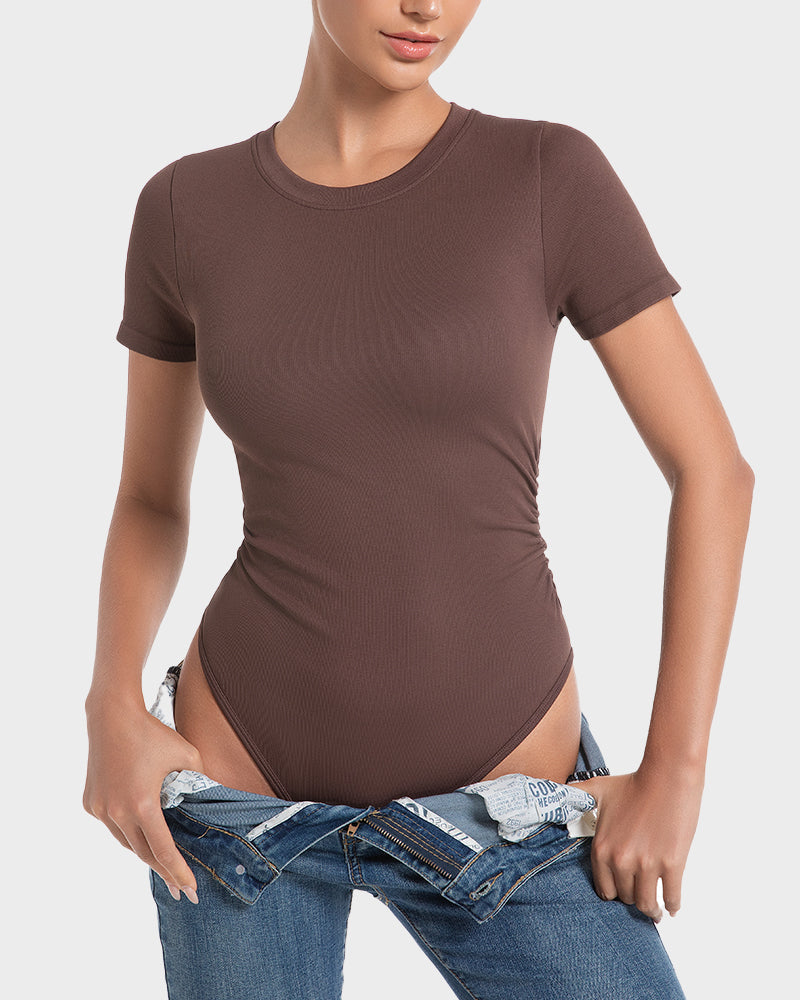 Seamless Round Neck Short Sleeve Bodysuit Main image