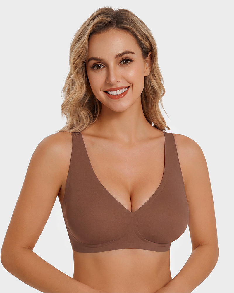Seamless Deep V Push-Up Wireless Bra Main image