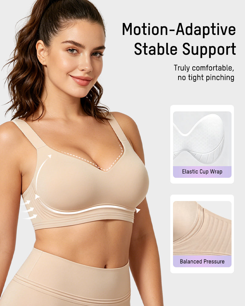 Shock-Absorbing Wireless Sports Bra for Fuller Busts Secondary image
