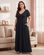 Slimming Maxi Lounge Dress with Pockets