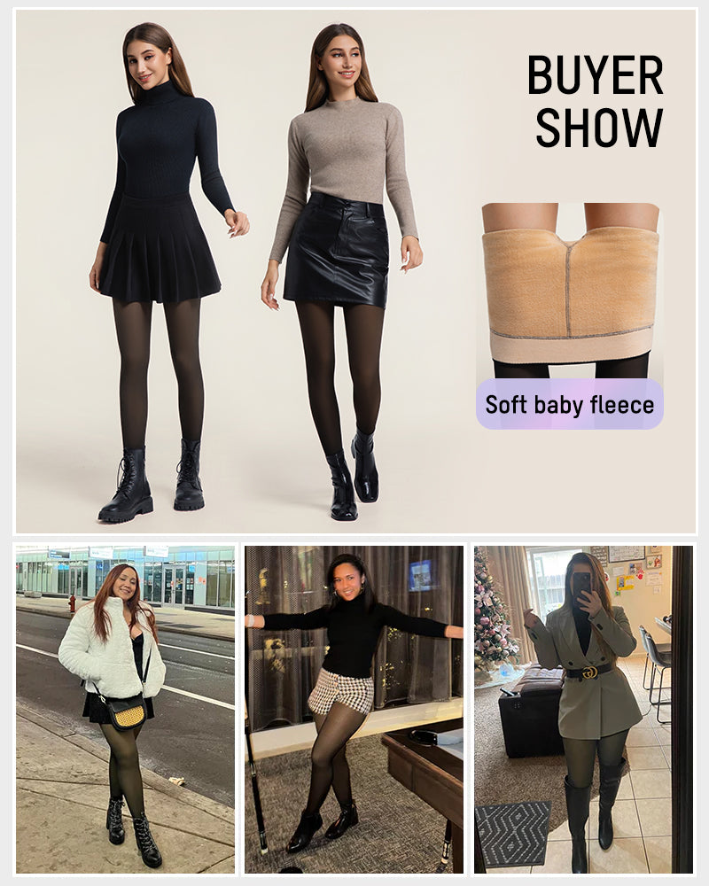 Translucent Fleece Lined Tights