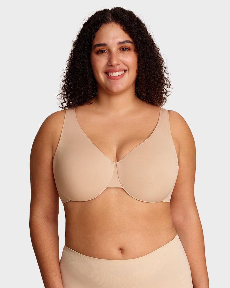 Underwire Adjustable Deep V-neck Bra