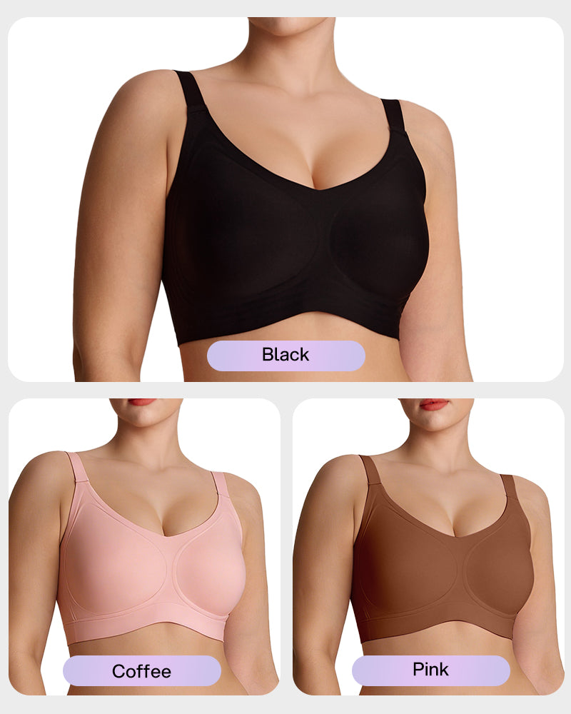 Wireless V-Neck Back & Side Smoothing Bra Secondary image